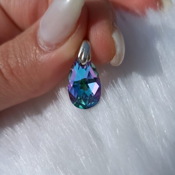 Gota lila/celeste swarovski