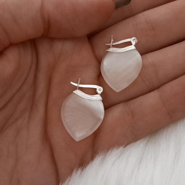 Aros de plata y nacar Trini