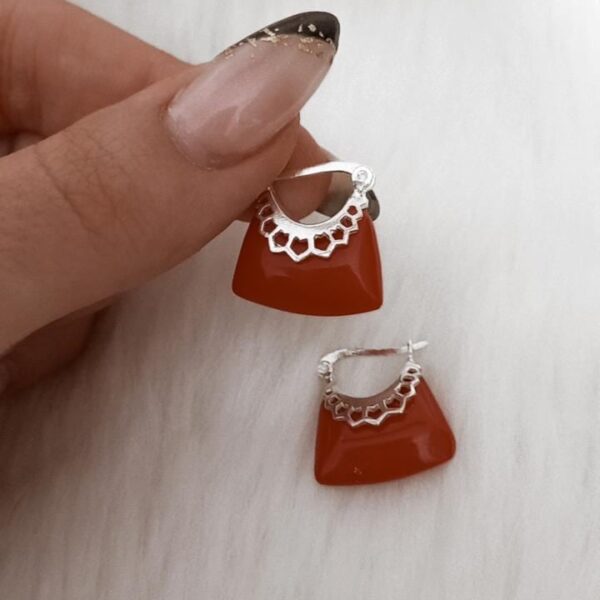 Aros de plata canasta