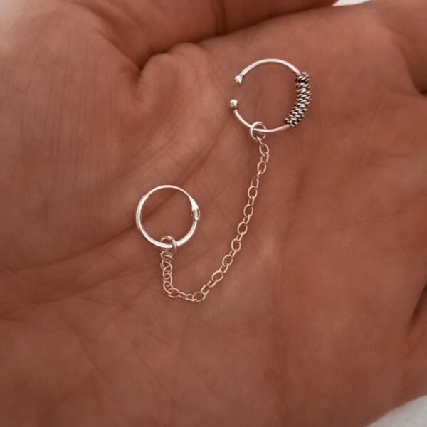 Trepador de plata con cadena
