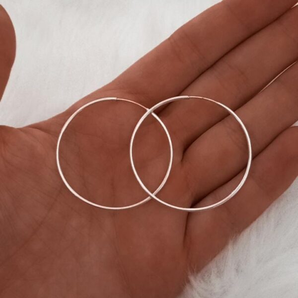 Argollas de plata finitas (3,7 cm)