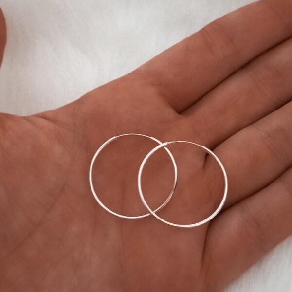 Argollas de plata finitas (2,4 cm)