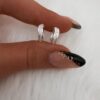 Argollas de plata  curvas