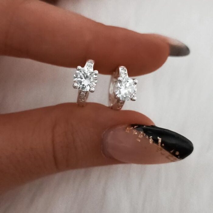 Argollas de plata  cintillo
