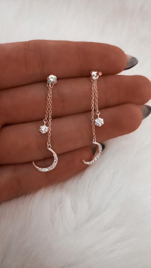 Colgantes Luna con estrella micro