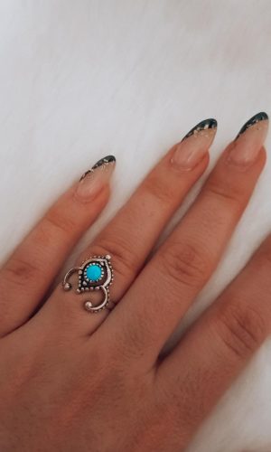 Arabe piedra turquesa nº12 (Plata peruana 950)