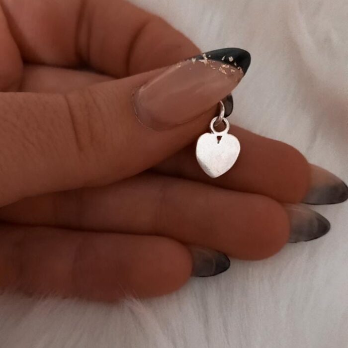 Dije de plata Mini corazon chato