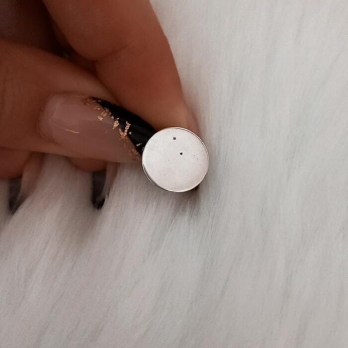Dije de plata pasante circular chato