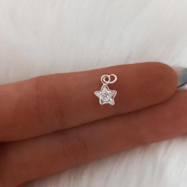 Dije Mini Estrella de Plata y Cubic