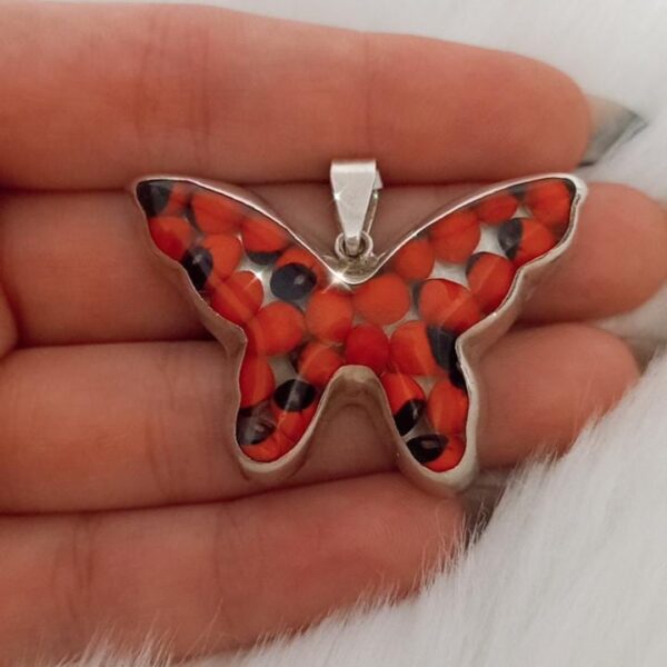Dije de Plata Mariposa huayruro