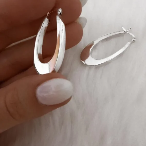 Aros de plata Ovalados