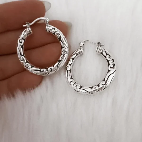 Aros de plata Inflada roma