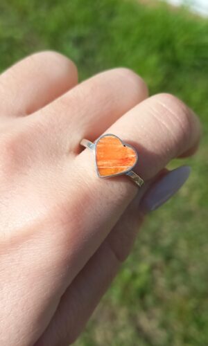 Corazon Piedra naranja nº21