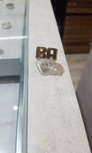 Anillo doble inicial PLATA Y ORO (cuadrado)-A pedido