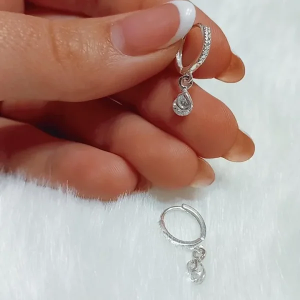 Argolla micro con gota cubic