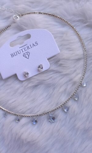 Conjunto gargantilla gota + aros