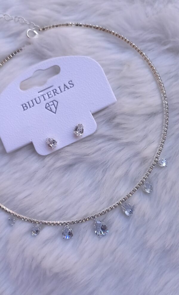 Conjunto gargantilla gota + aros