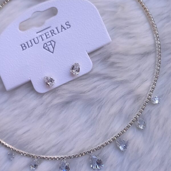 Conjunto gargantilla gota + aros