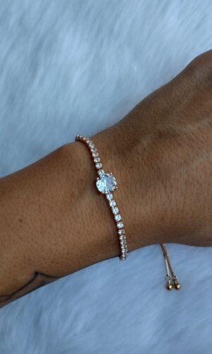 Pulsera circulo cristal regulable
