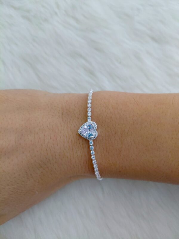 Pulsera crytse corazon (Regulable)