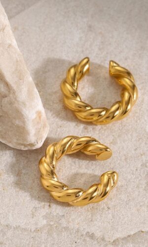 Ear cuff entrelazado