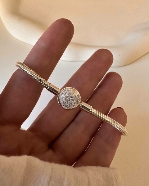 Pandora corazon (acero blanco)