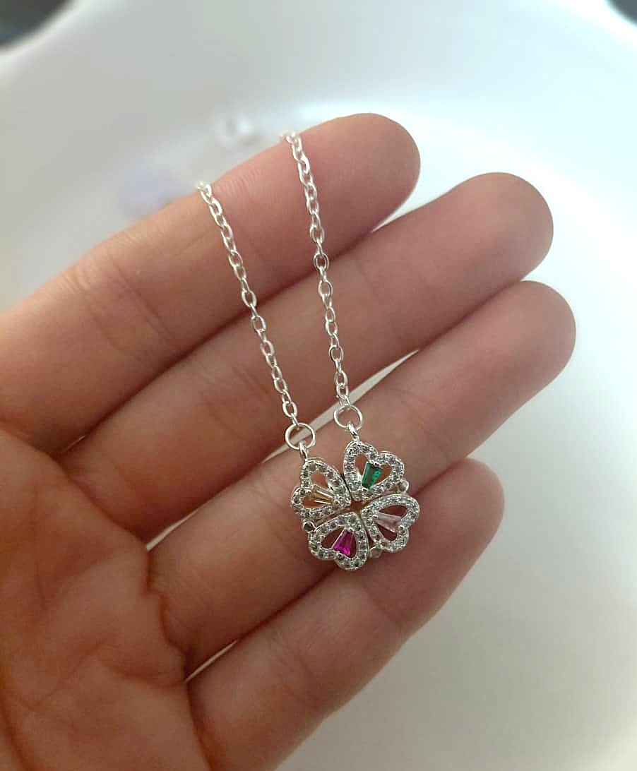 Cadena trebol imantado/corazones