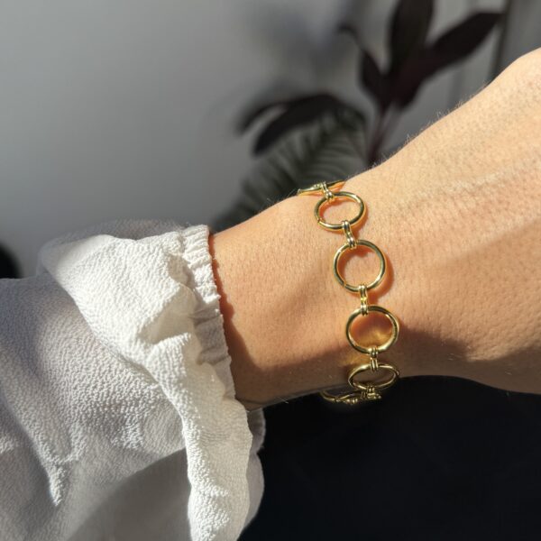 pulsera acero dorado