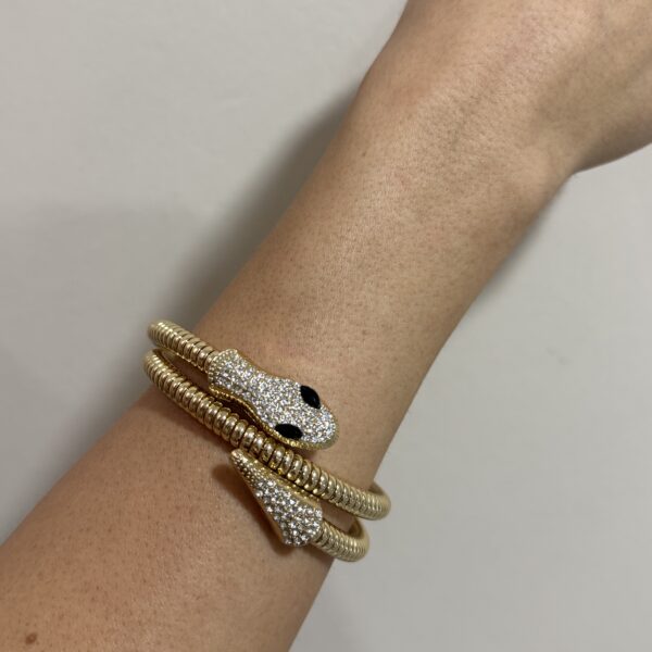 pulsera snake flexible color dorado